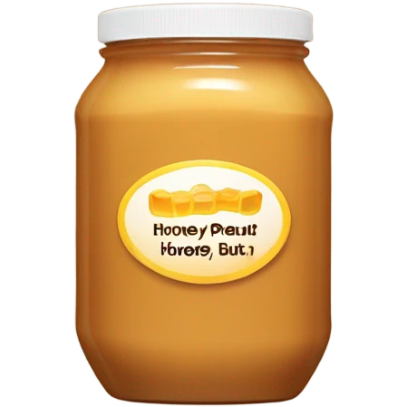 Jar of honey flavored peanut butter emoji