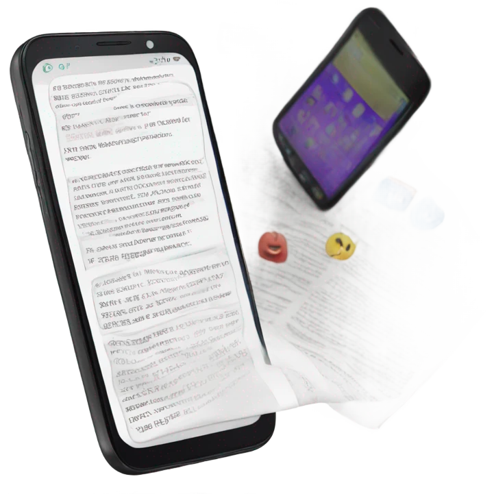documents inside of a phone emoji