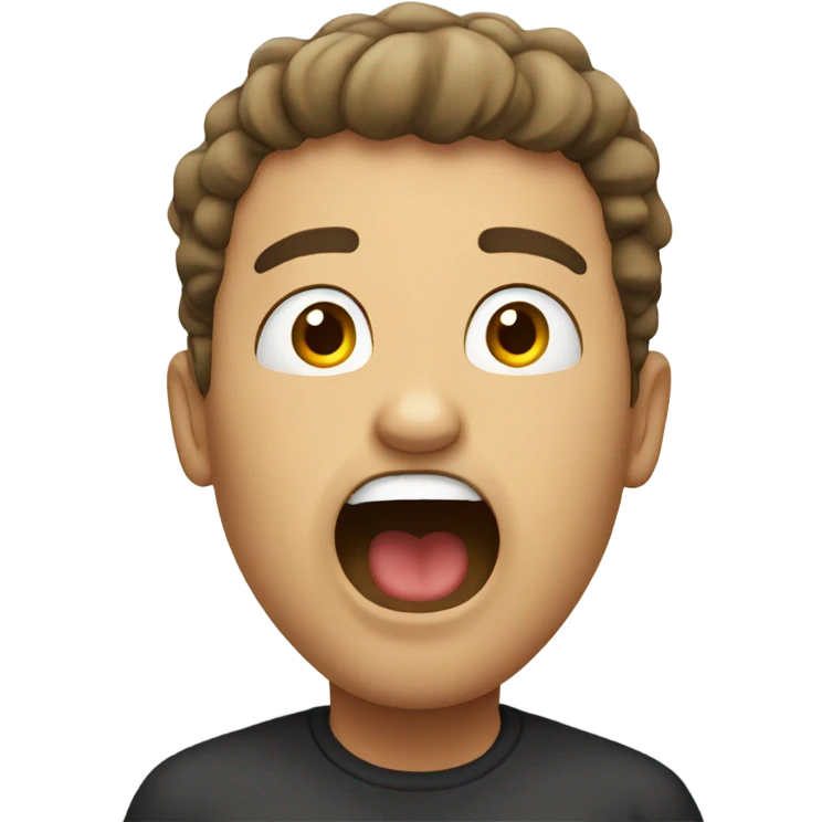 Person with open mouth emoji