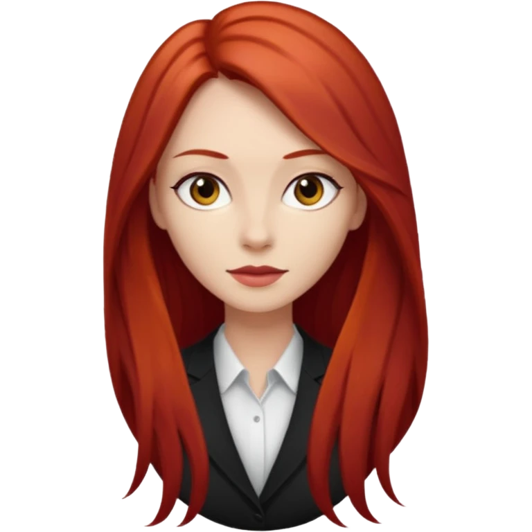 Mujer flaca con cabello largo color rojo color de piel blanca, hombre de color medio moreno con cabello color negro, flaco emoji