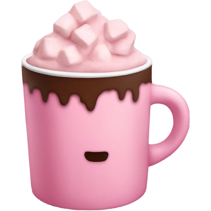 pink mug of hot chocolate emoji