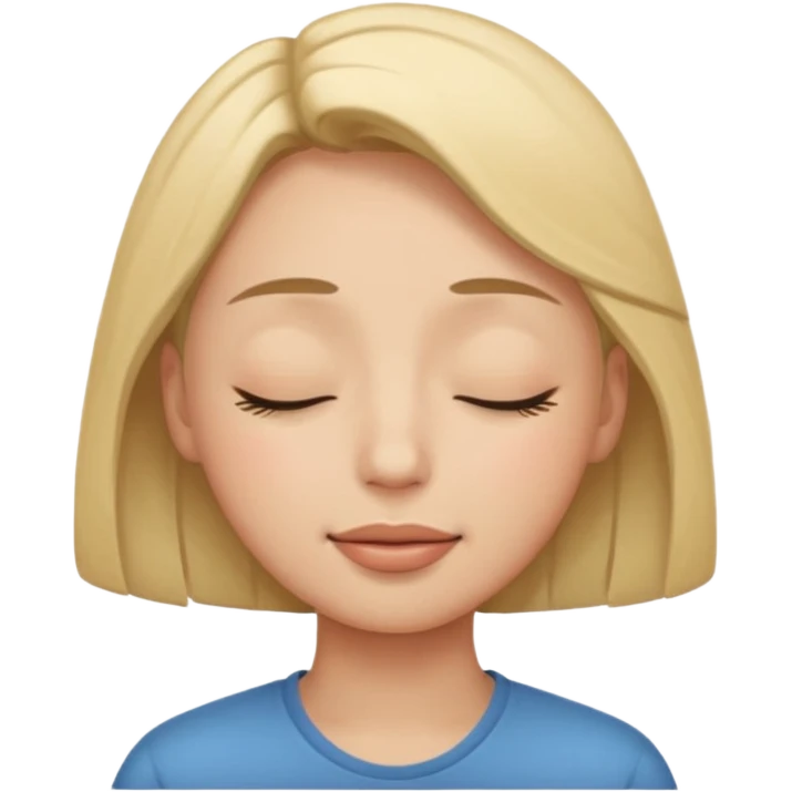closed eyes relieved facial expression emoji
