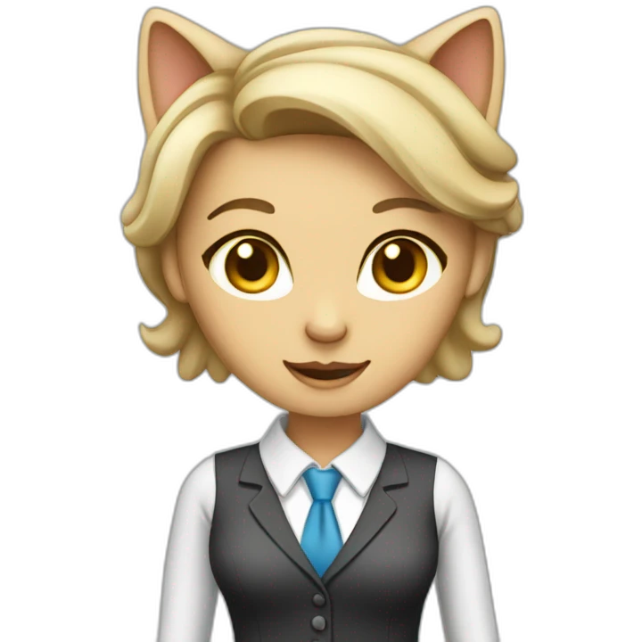 Executive Assistant female Cat emoji