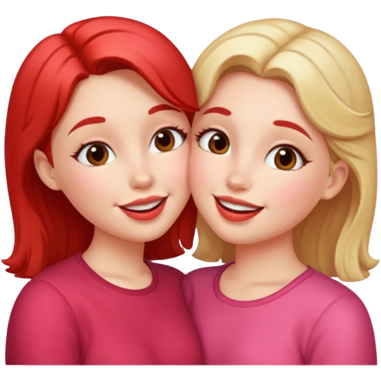 A girl kissing a girl  emoji