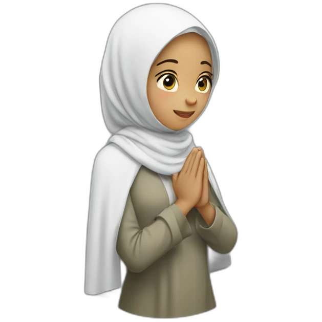 girl in hijab praying  emoji