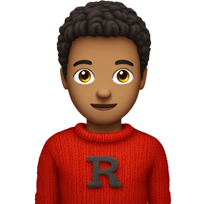 Harry Potter red knitted sweater with a letter R emoji