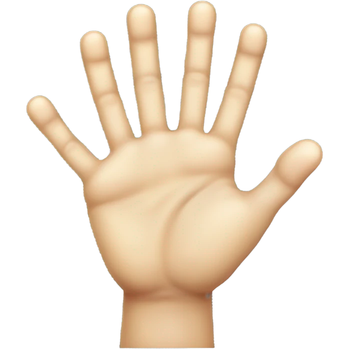 A 12 fingered hand with 5 eyes and a mustache  emoji