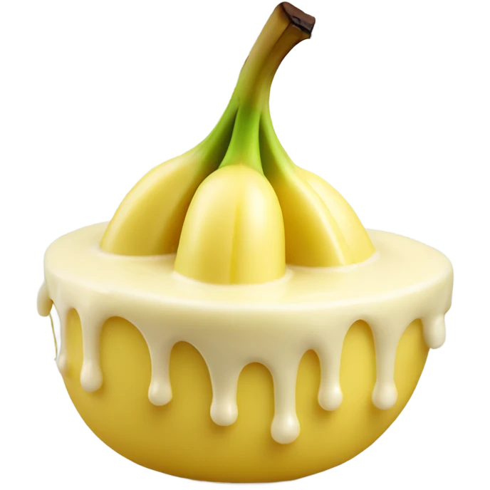Banana covered in vanilla pudding  emoji