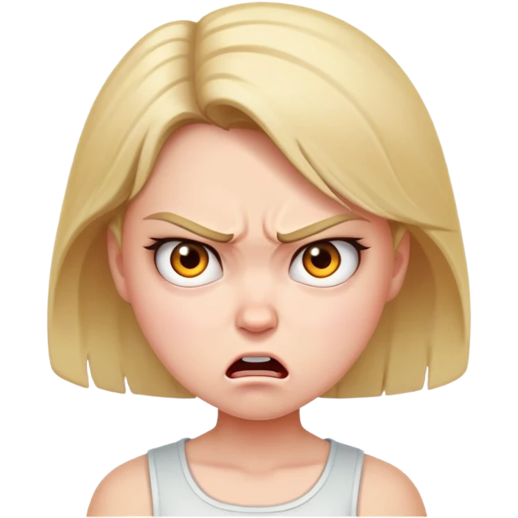 Angry cute girl emoji emoji