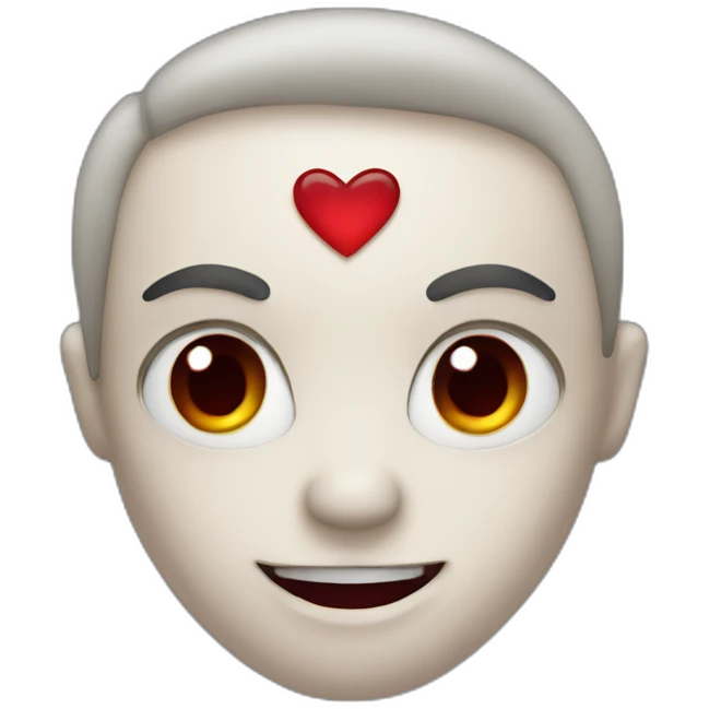 vampire face with 3 hearts emoji