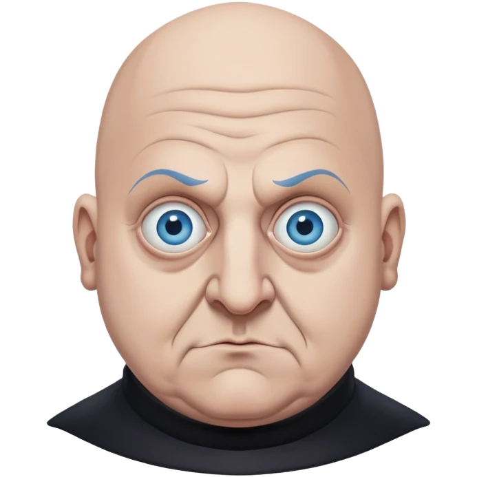 uncle fester, blue eyes, less chubby emoji