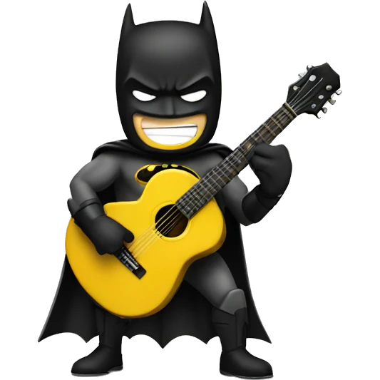 batman playing the guitar  emoji