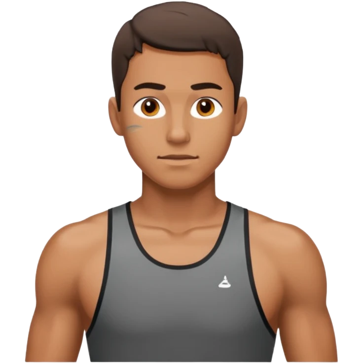 young man sweaty after training emoji