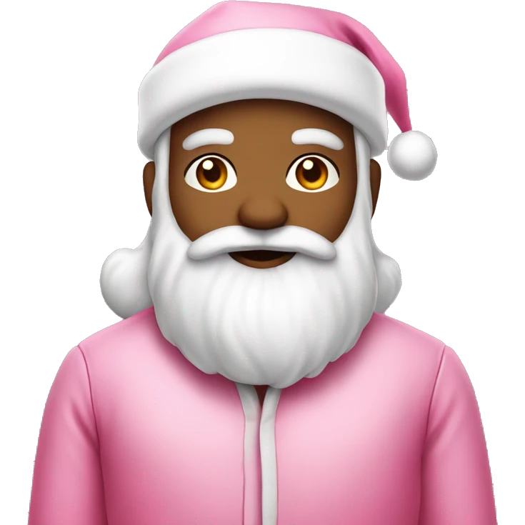 Santa clause in a cute pink suit  emoji