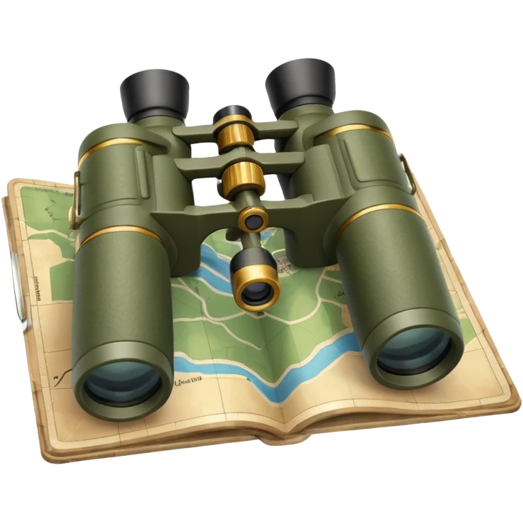 military map with binoculars emoji