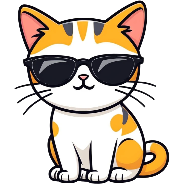 Cat with sunglasses emoji
