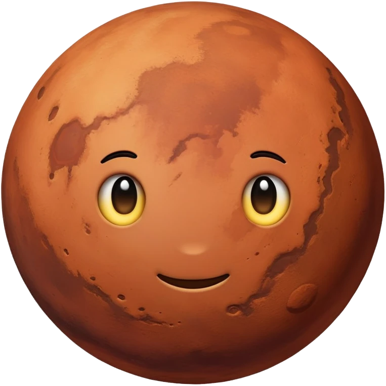 Mars is a round planet realistically emoji
