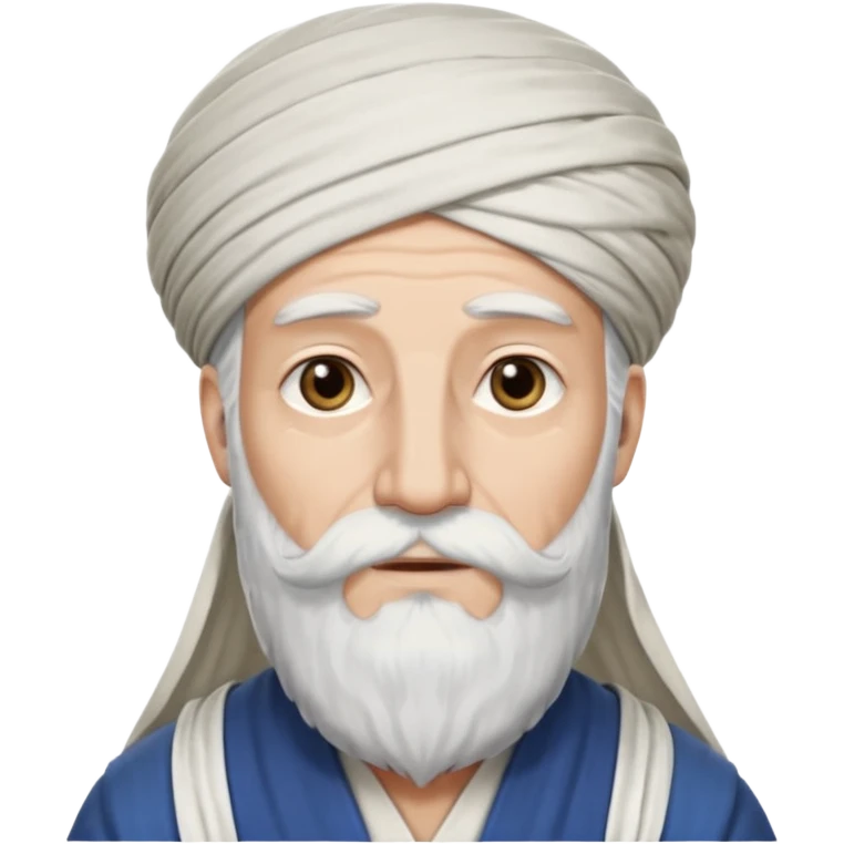 abraham from the bible, long white beard, with long turban emoji