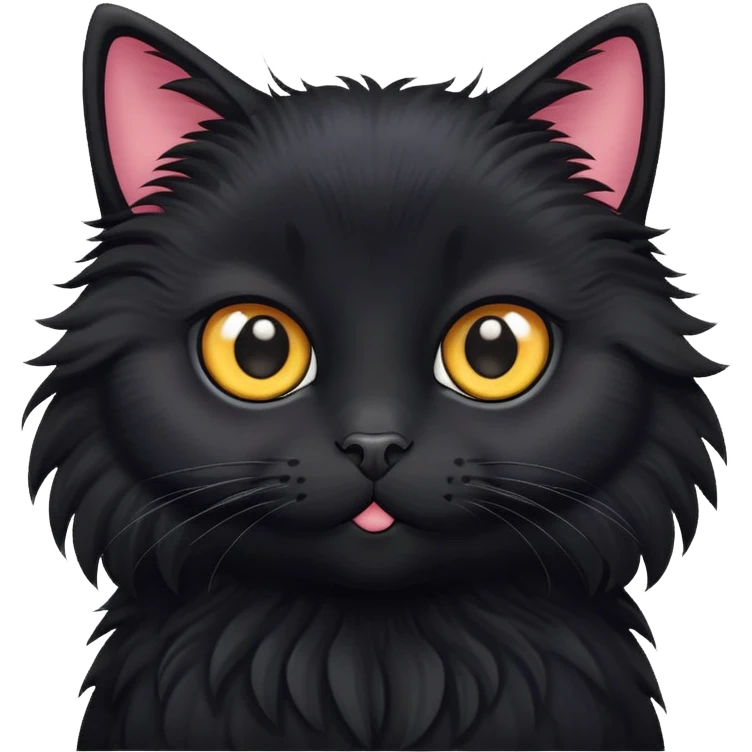 Black cat cute emoji