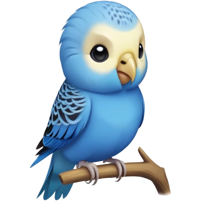 cinematic-cute-blue-budgie-portrait-emoji,-head-tilted-playfully-and-inquisitively,-featuring-a-brilliant-blue-feathered-fur-with-a-natural-sheen,-round,-sparkling-dark-eyes-filled-with-curiosity,-simplified-yet-irresistibly-adorable emoji