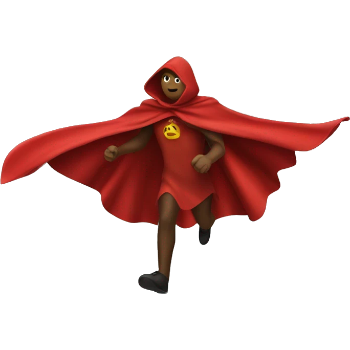 flying red cape emoji