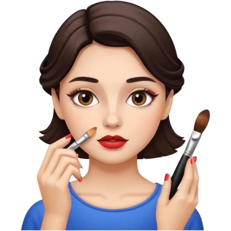 Girl doing make up emoji