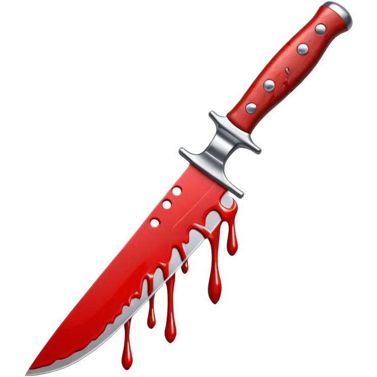 Bloody knife with gore  emoji