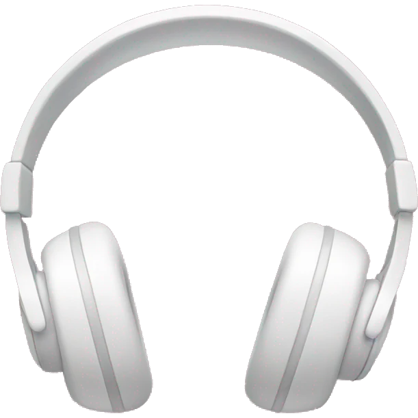 White headphones with pink bows emoji