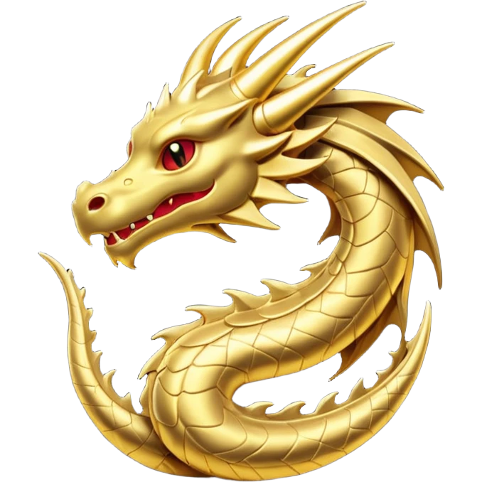 iOS emoji, minimal dragon symbol, dark fantasy, line icon emoji