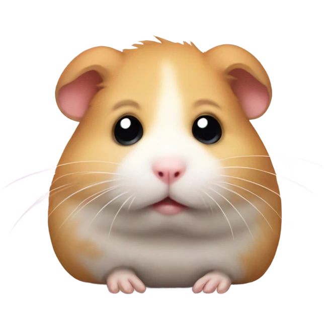 Sad hamster with bow on ear emoji