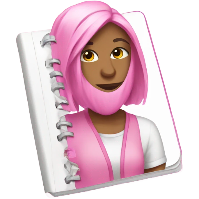 pink planner emoji