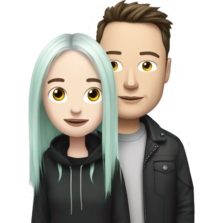 Billie eilish and Elon musk together  emoji