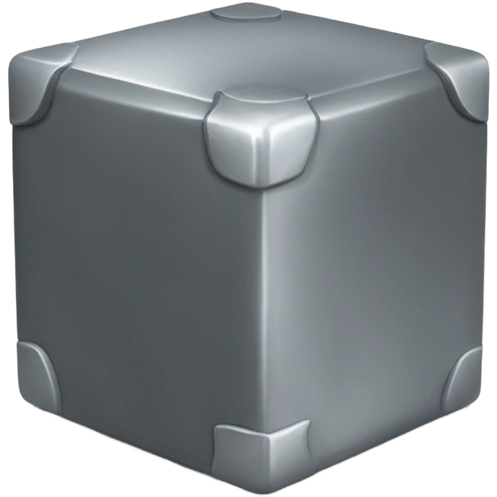 metal, lead, material,cubic emoji