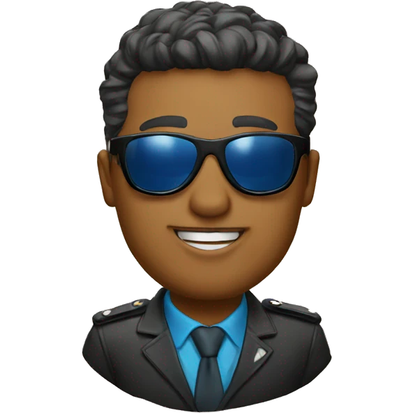 Principal wearing black sunglass with swag emoji
