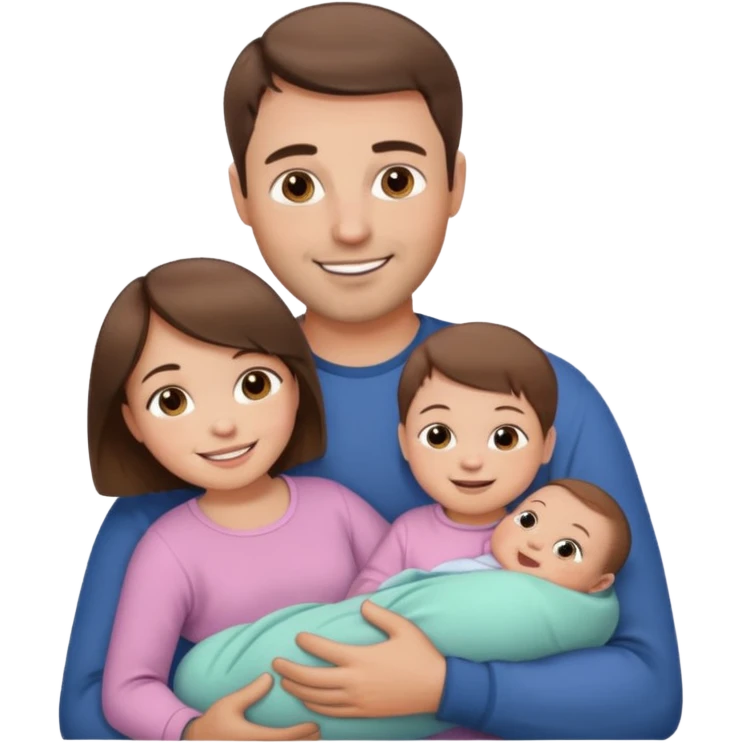 dad with short brown hair and fair skin with baby girl emoji
