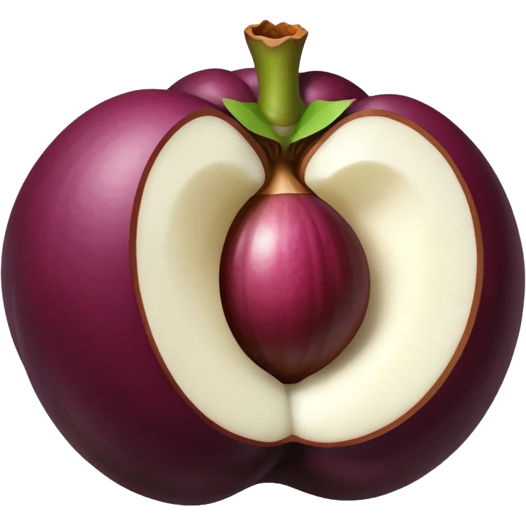 Mangosteen flesh emoji