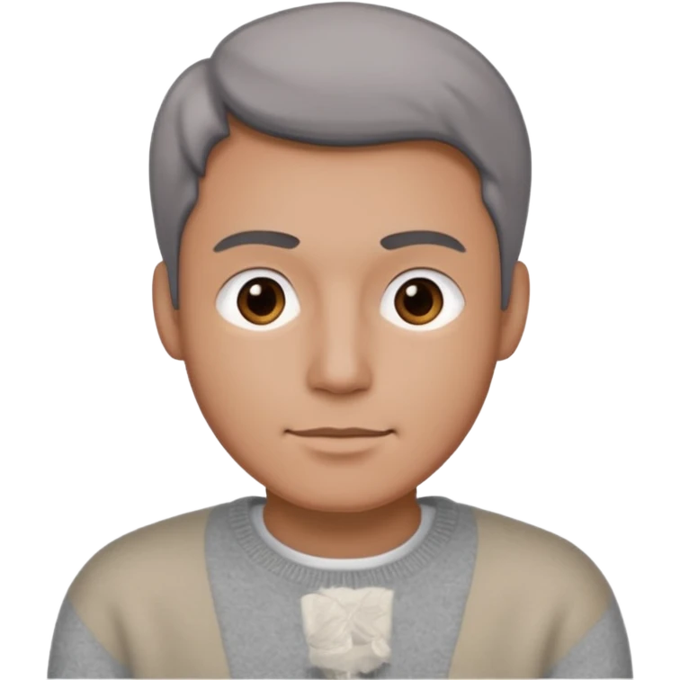 cashmere sweater grey men, just the sweater, no emojis on it emoji