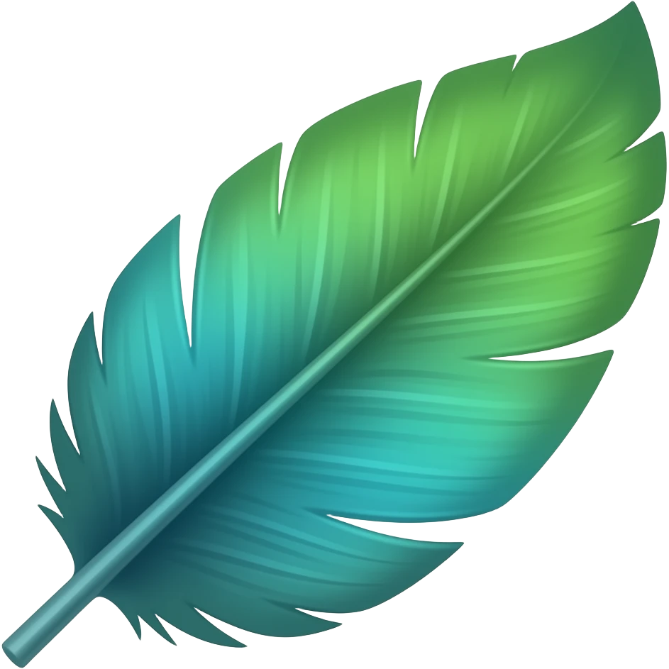 Green feather emoji