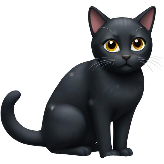 Black cat in snow emoji
