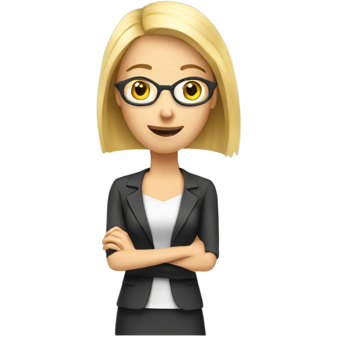 English teacher (woman blond teaching online) emoji