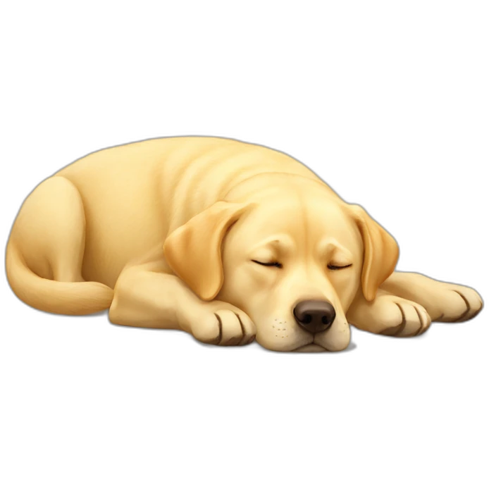 yellow labrador sleeping emoji