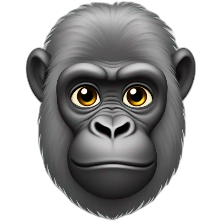 young gorilla grey face emoji