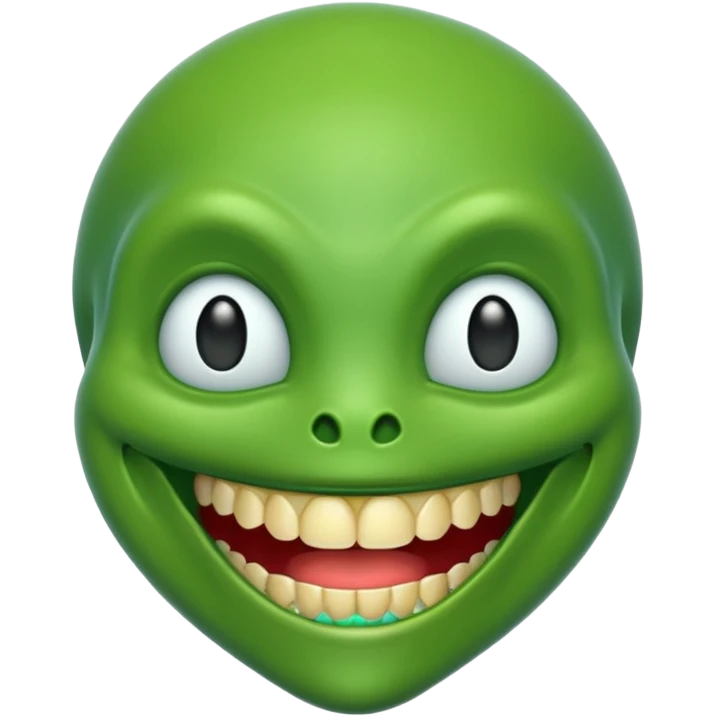 generate a classic alien emoji with teeth emoji