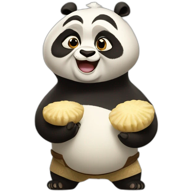kung fu panda with dumplings emoji
