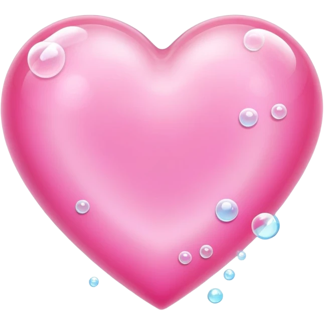 Pink heart with bubbles  emoji
