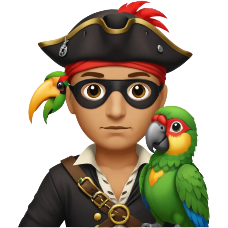 pirate and parrot emoji