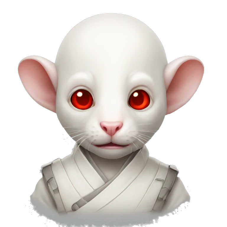 Albino rat red eyes, ninja  emoji