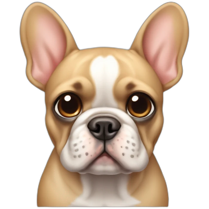 A little French bulldog with a tan type fur. Big pointy ears emoji