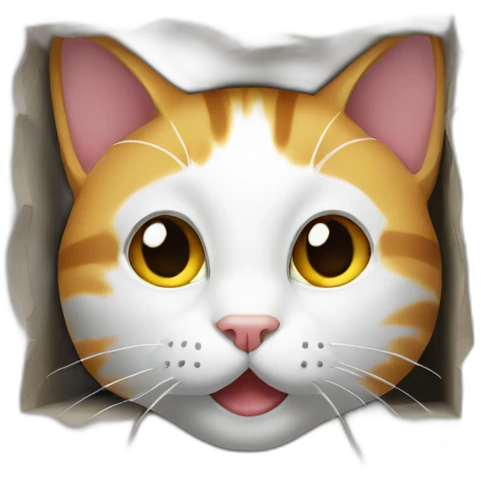 cat peeking around wall emoji