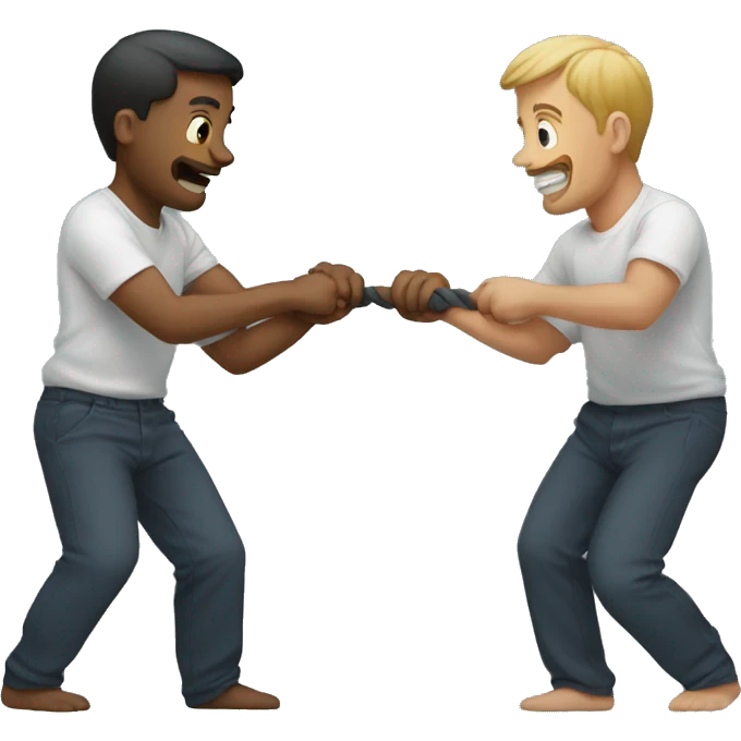 men playing tug of war
 emoji